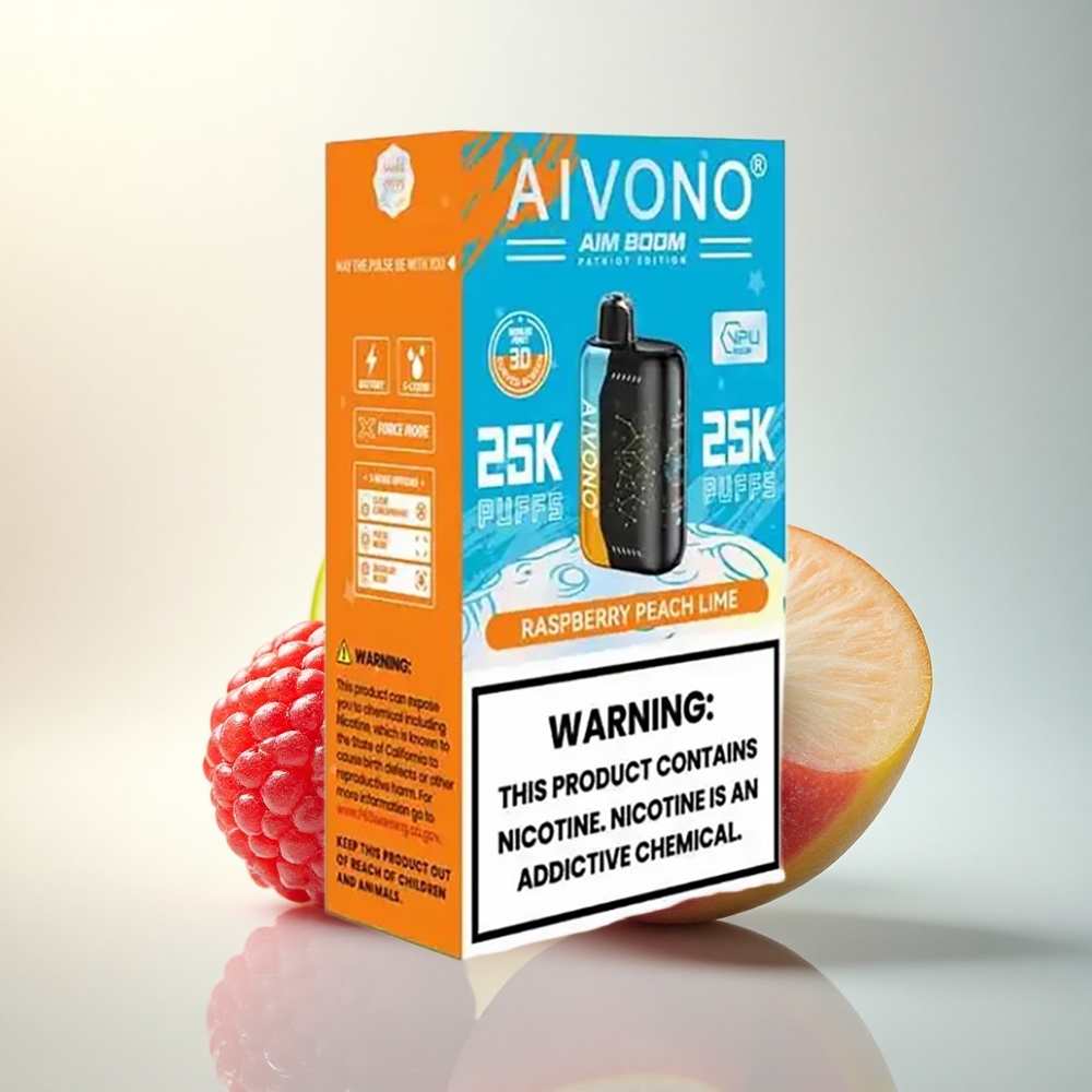 Aivono Aim Boom 25000 Puffs Málna Barack Lime Mesh Coil Type-C