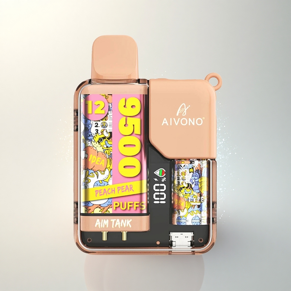 Aivono Aim Tank 9500 Puffs Barack Körte 18ml LCD