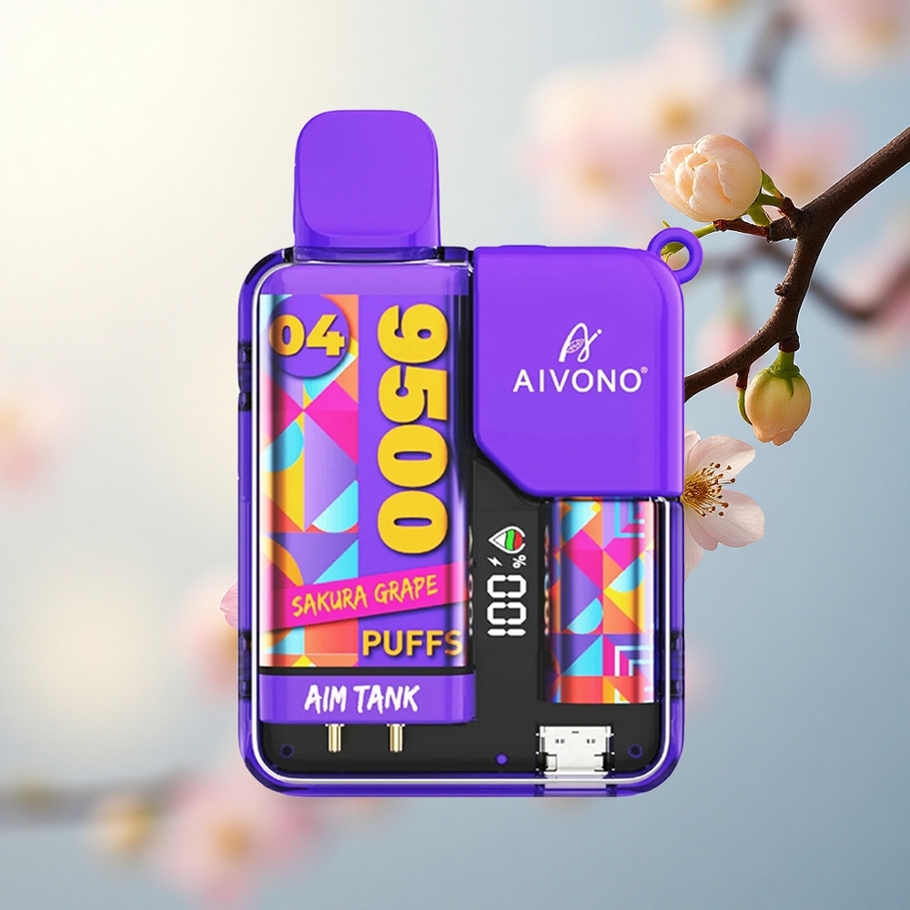 Aivono Aim Tank 9500 Puffs Cseresznye Szőlő 18ml LCD Mesh
