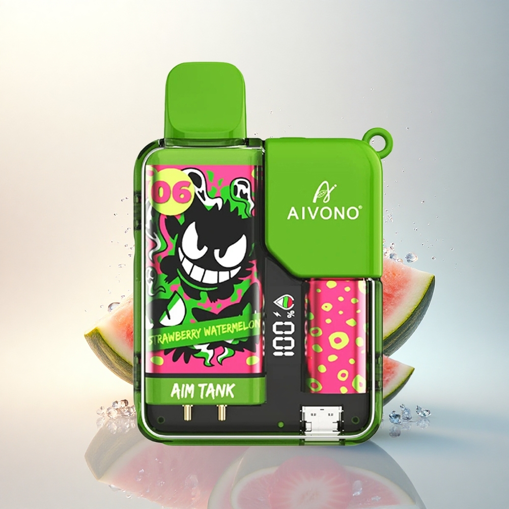 Aivono Aim Tank 9500 Puffs Eper görögdinnye 18ml LCD Mesh