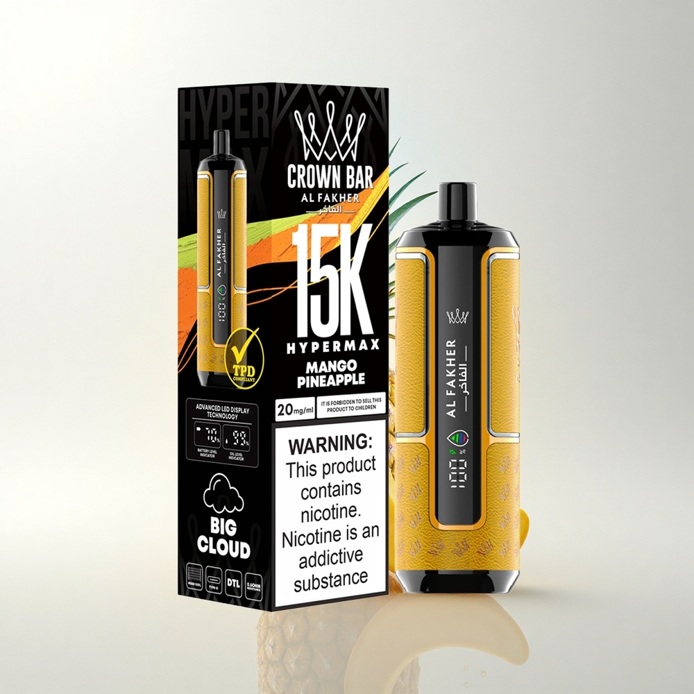 Al Fakher Crown Bar 15K Hypermax Ananász Mangó Típus-C
