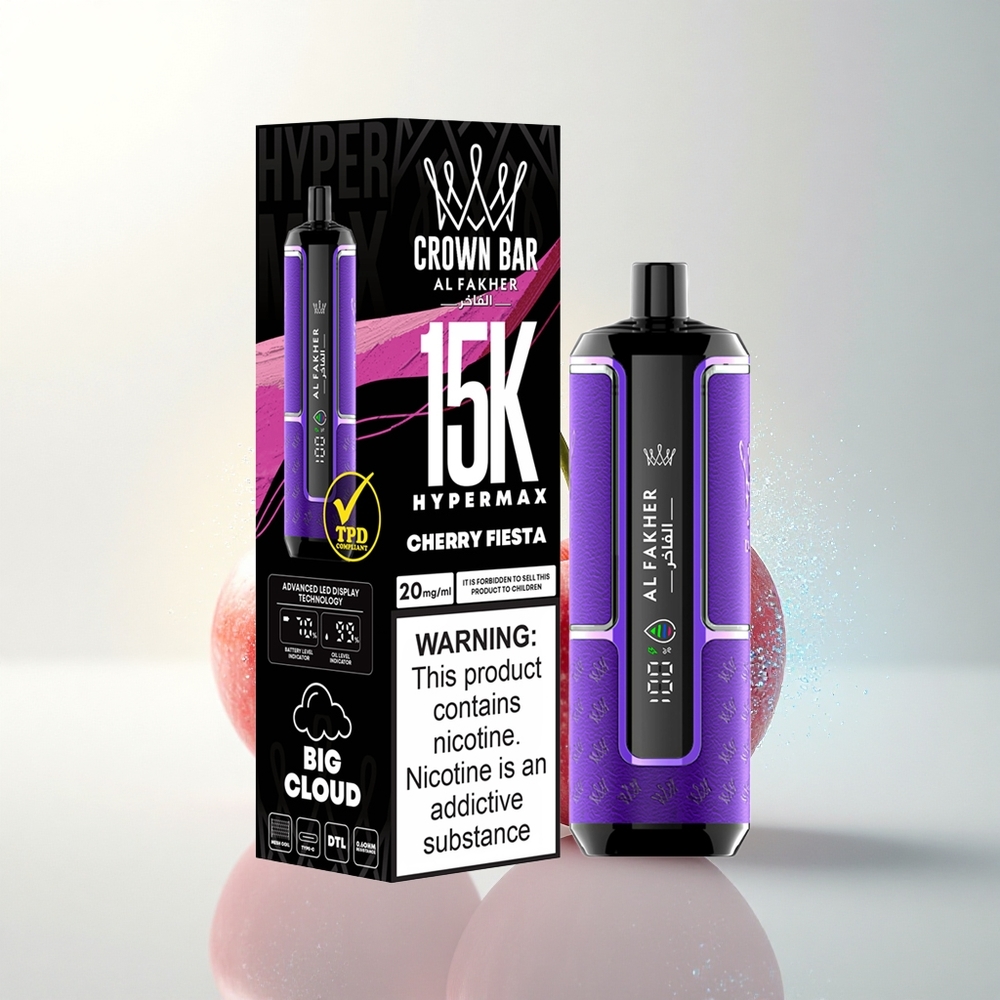 Al Fakher Crown Bar 15K Hypermax Cseresznye Fesztivál 22ml Típus-C