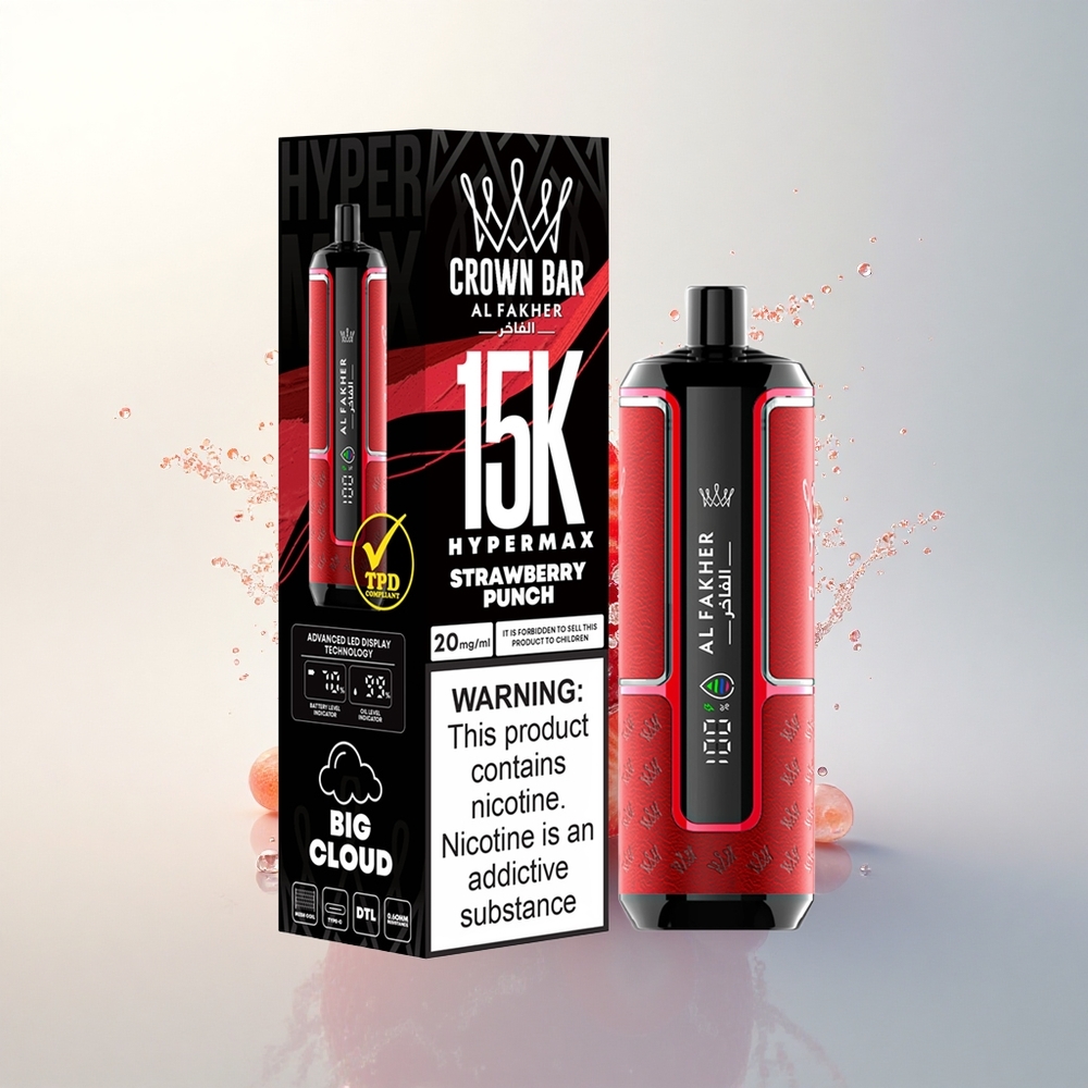 Al Fakher Crown Bar 15K Hypermax Eper Löket 22ml Kompakt