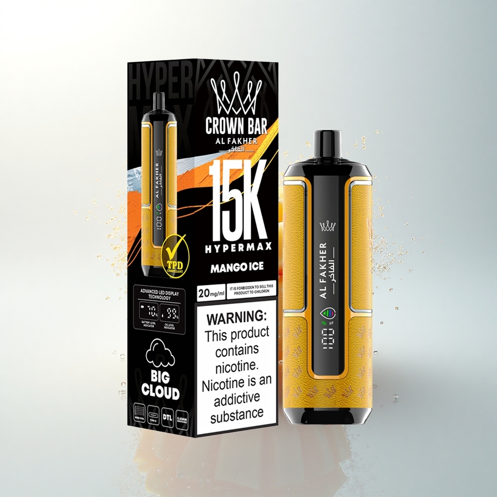 Al Fakher Crown Bar 15K Hypermax Mangó Jég Típus-C Könnyű