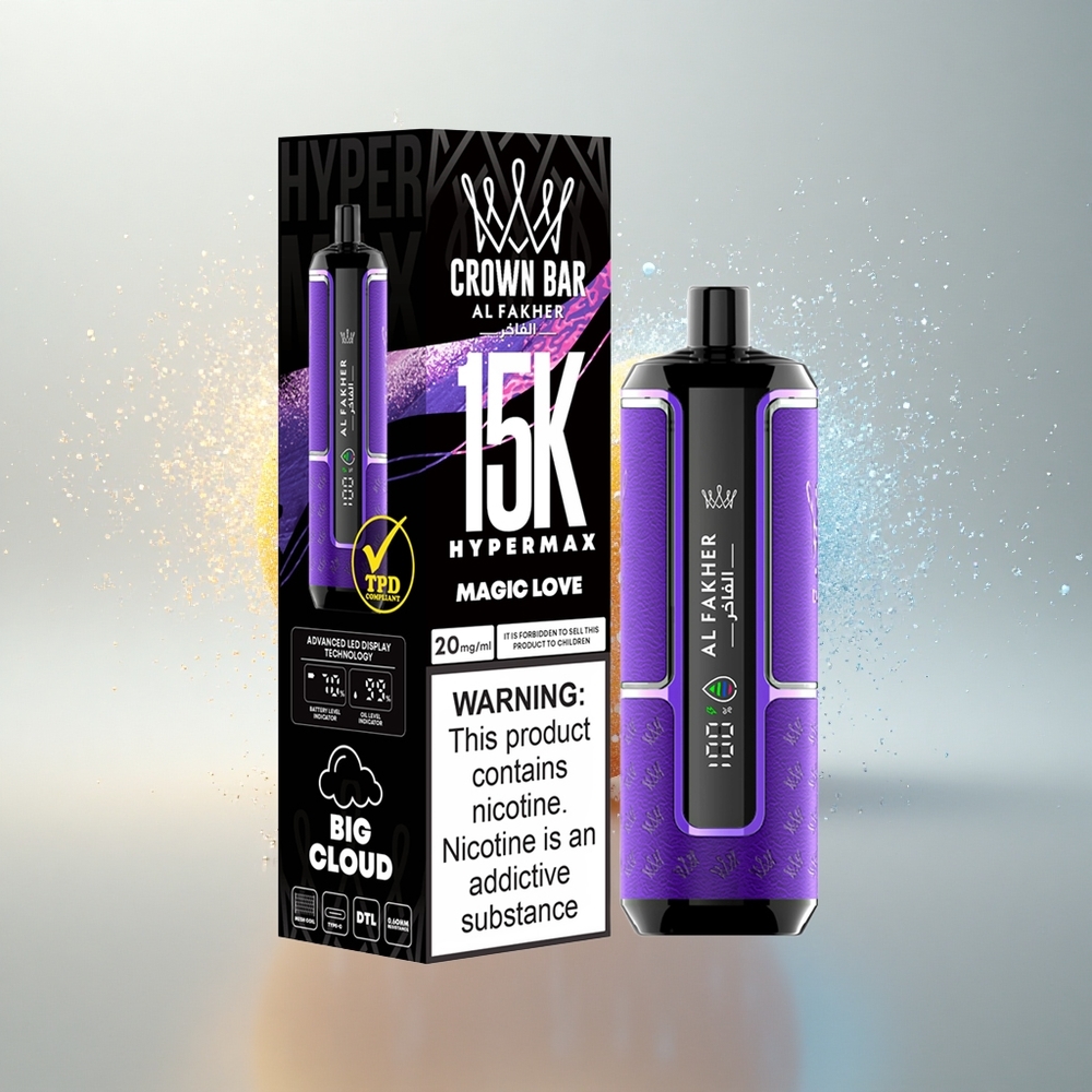 Al Fakher Crown Bar 15K Hypermax Varázslatos Szerelem 22ml Típus-C Könnyű