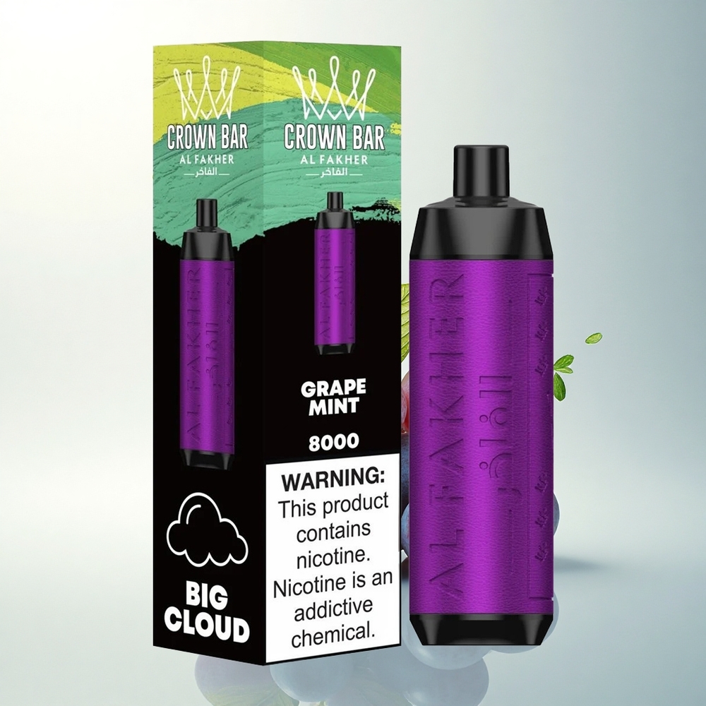 Al Fakher Crown Bar 8000 Crystal Szőlőbors Krystal 600mah 18ml 5mg