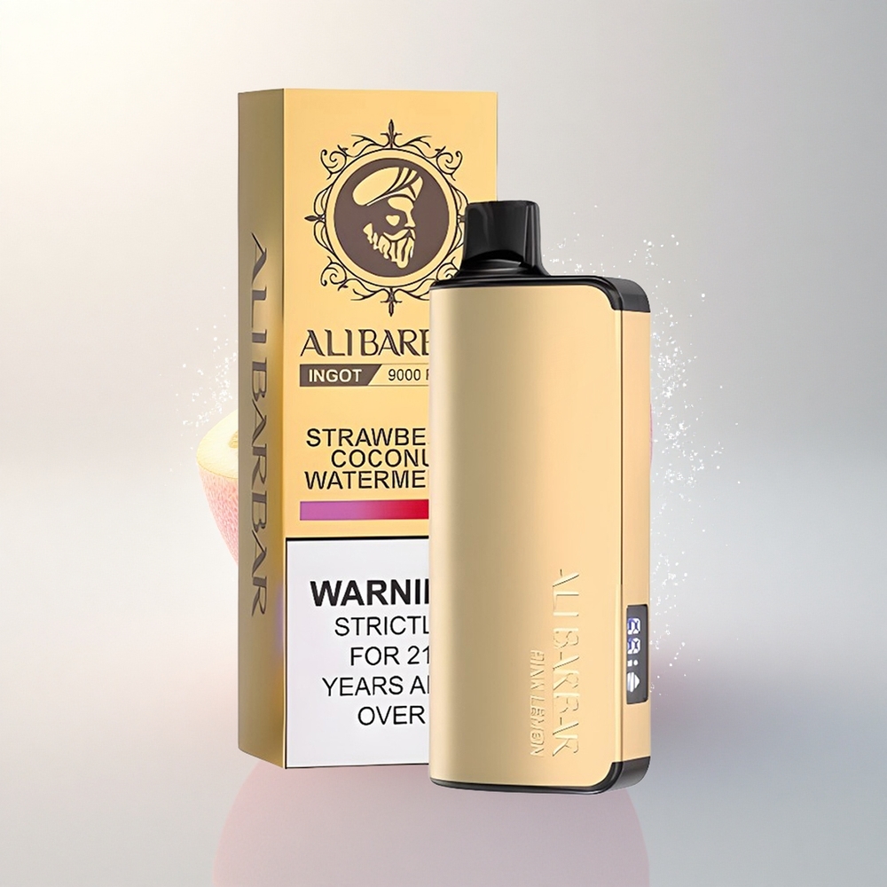 Alibarbar Ingot 9000 Puffs Rózsaszín Citrom 2350mAh LED Kijelzős