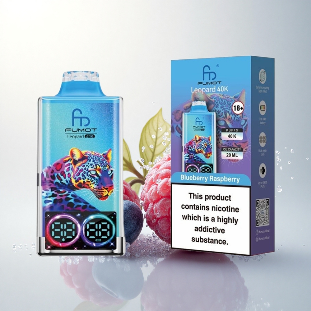 Fumot Leopard 40K Puffs Áfonya Málna Dual Mesh 5%