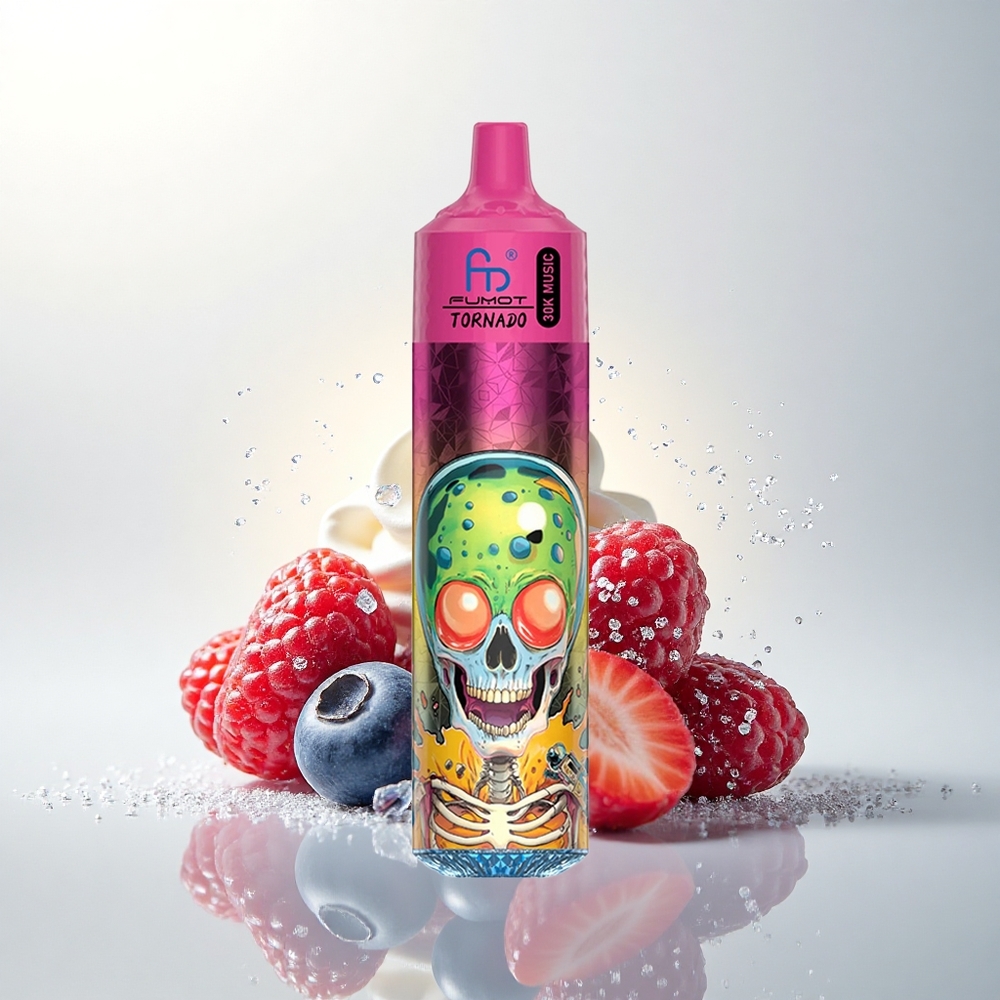 Fumot Randm Tornado 30000 Puffs Áfonya Eper Málna Fagylalt 30mL 5% LED