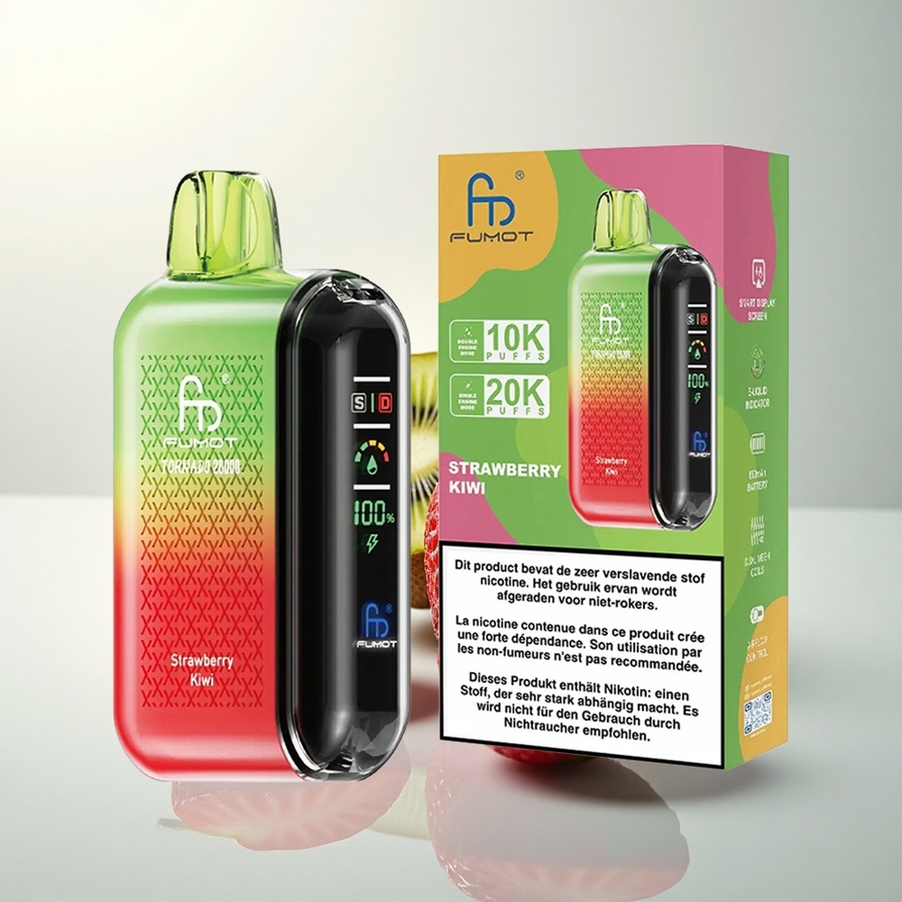 Fumot Tornado 20000 Puffs Eper-Kivi Dupla Hálótekercs Okoskijelzős