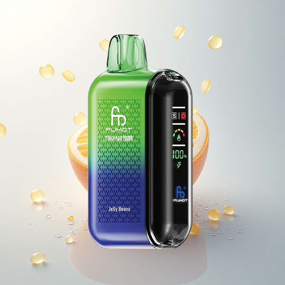 Fumot Tornado 20000 Puffs Méz Bab Dual Mesh Coil Smart Kijelző