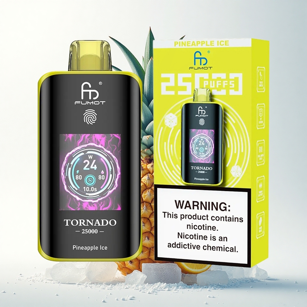 Fumot Tornado 25000 Puffs Ananász Jég HD Kijelző 700mAh