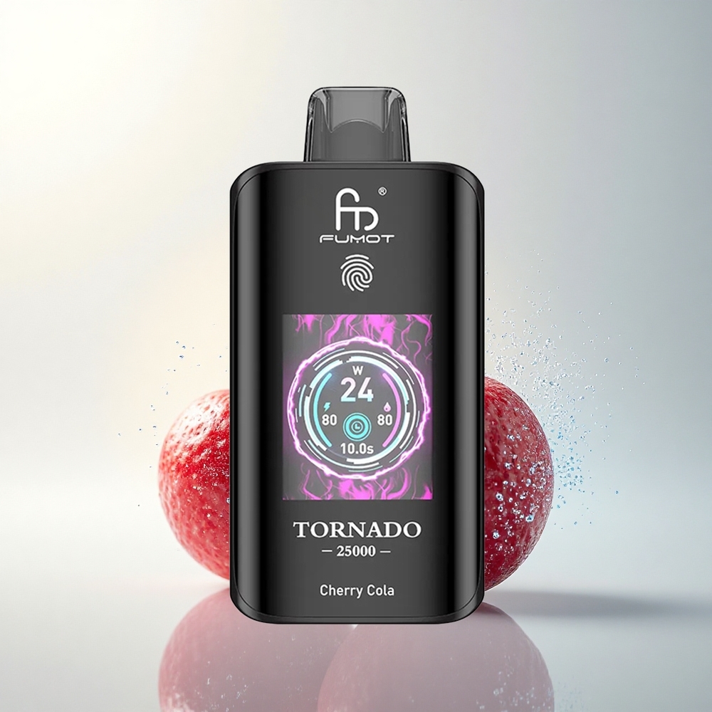 Fumot Tornado 25000 Puffs Cseresznye Kóla HD Képernyő 700mAh