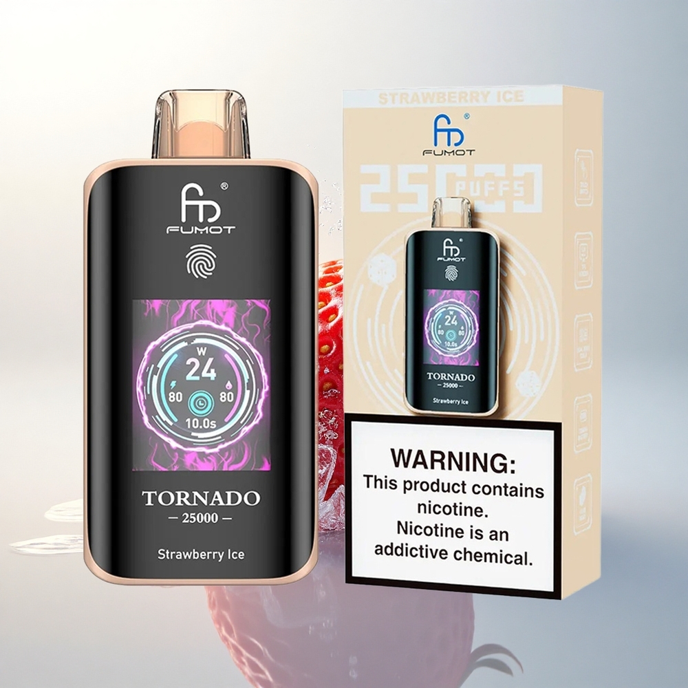 Fumot Tornado 25000 Puffs Epres Fagylalt HD Kijelzős 700mAh