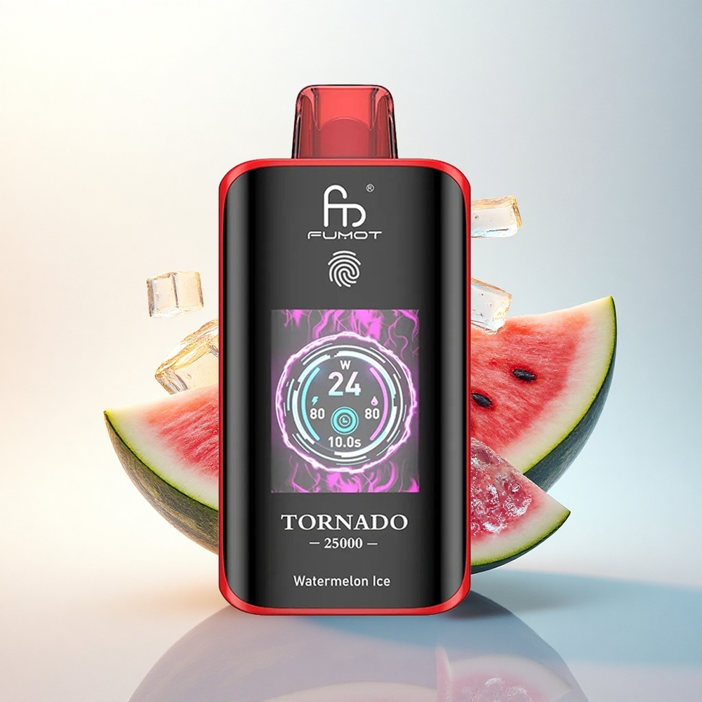 Fumot Tornado 25000 Puffs Görögdinnye Jég HD Kijelzős 700mAh