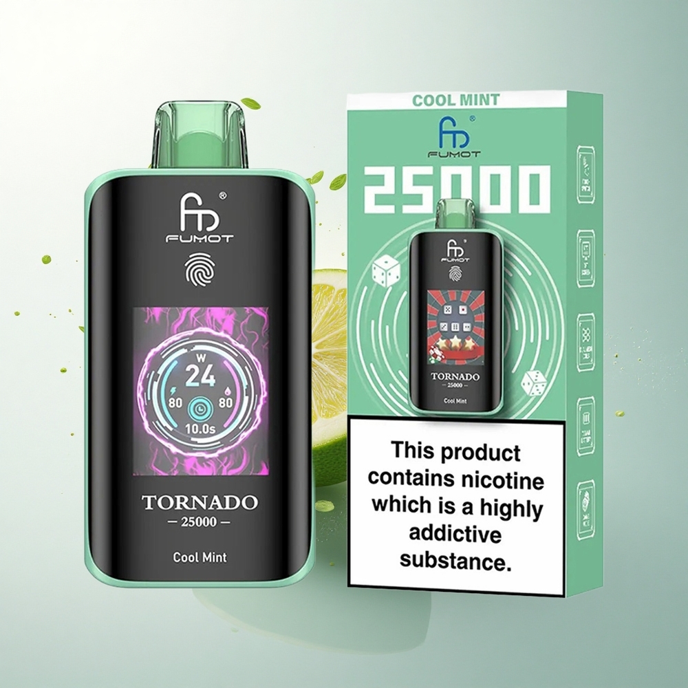 Fumot Tornado 25000 Puffs Hűs Mentol HD Kijelző 700mAh 20ml