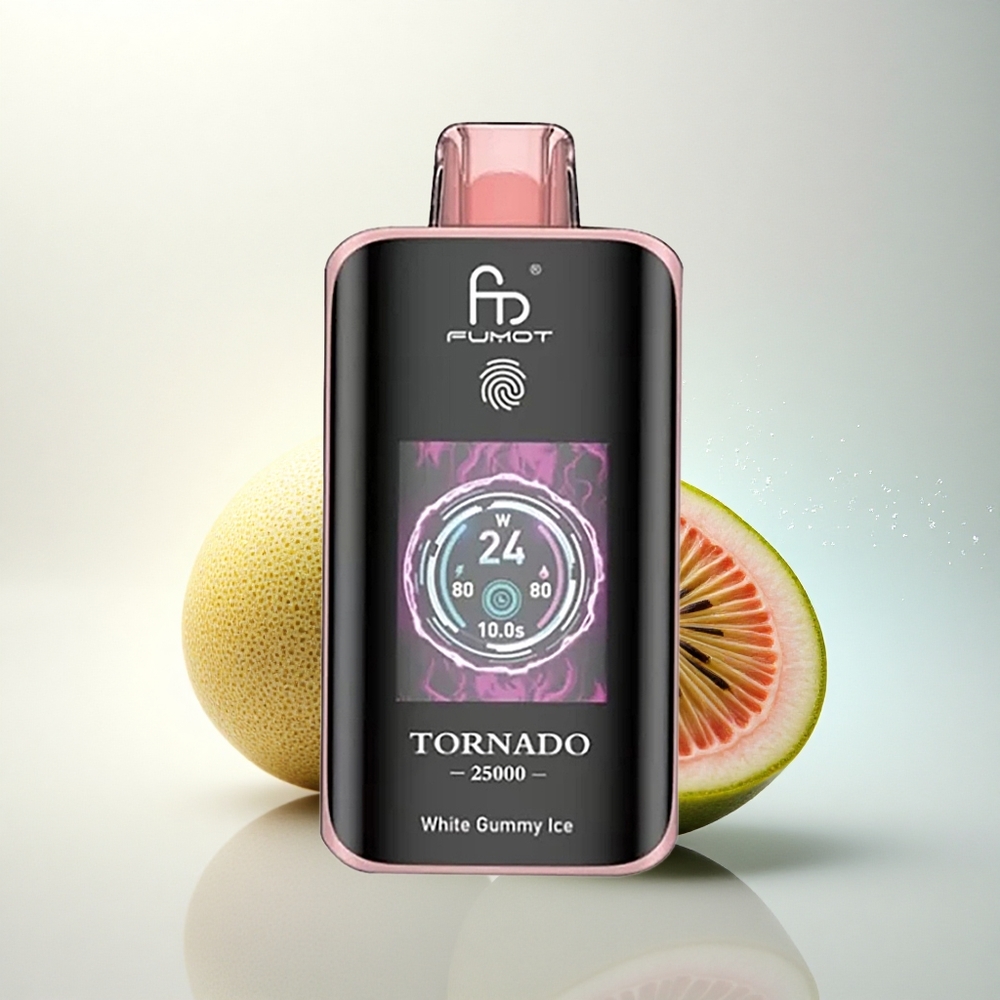 Fumot Tornado 25000 Puffs Passiógyümölcs Guava Kiwi HD Képernyős 700mAh