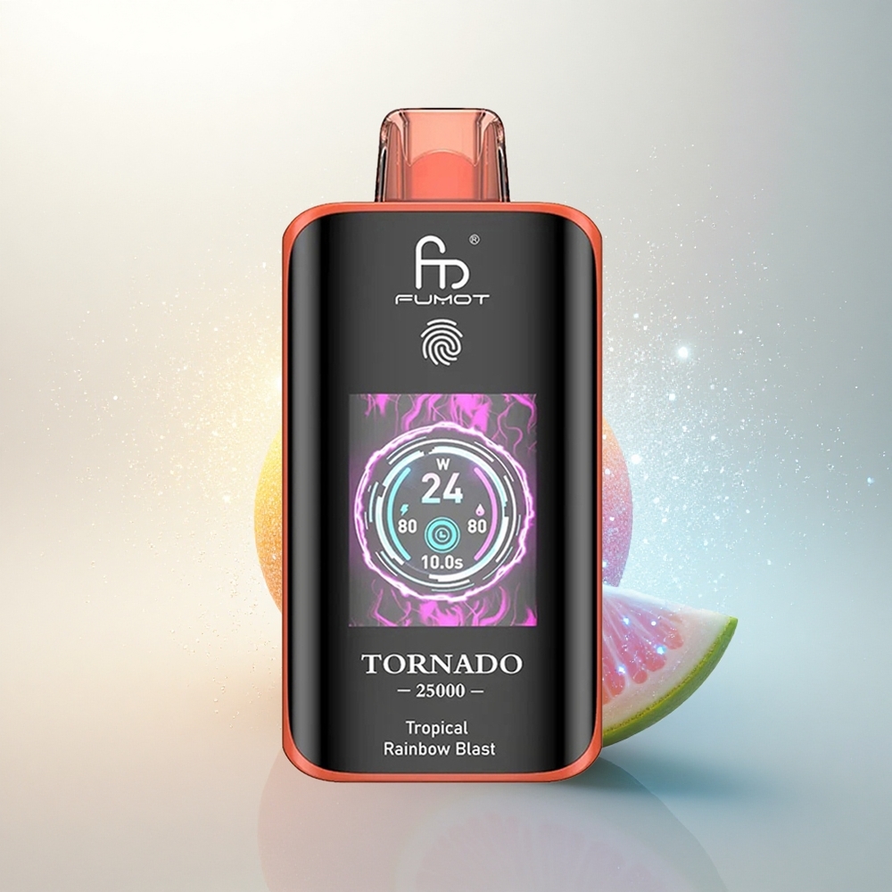 Fumot Tornado 25000 Puffs Trópusi Szivárvány Robbanás HD Képernyős 700mAh-típusú