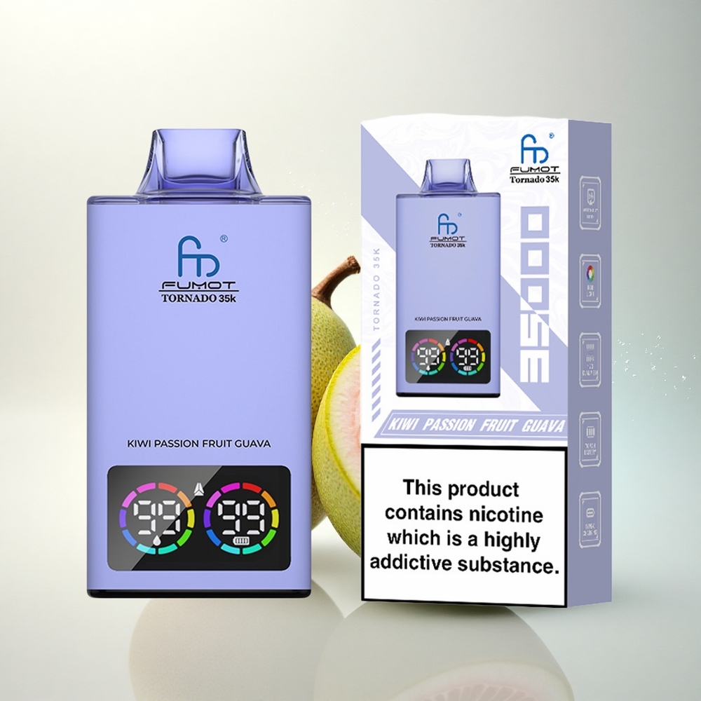 Fumot Tornado 35000 Puffs Kivi Márkuja Guava Duális Rács RGB