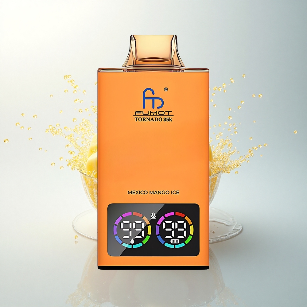 Fumot Tornado 35000 Puffs Magyar Mango Jég Kettős Háló és RGB Fények