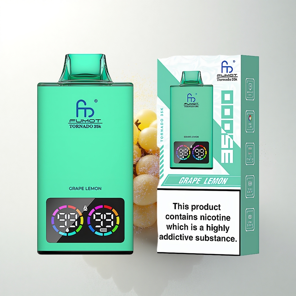 Fumot Tornado 35000 Puffs Szőlő Citrom Dupla Rács RGB