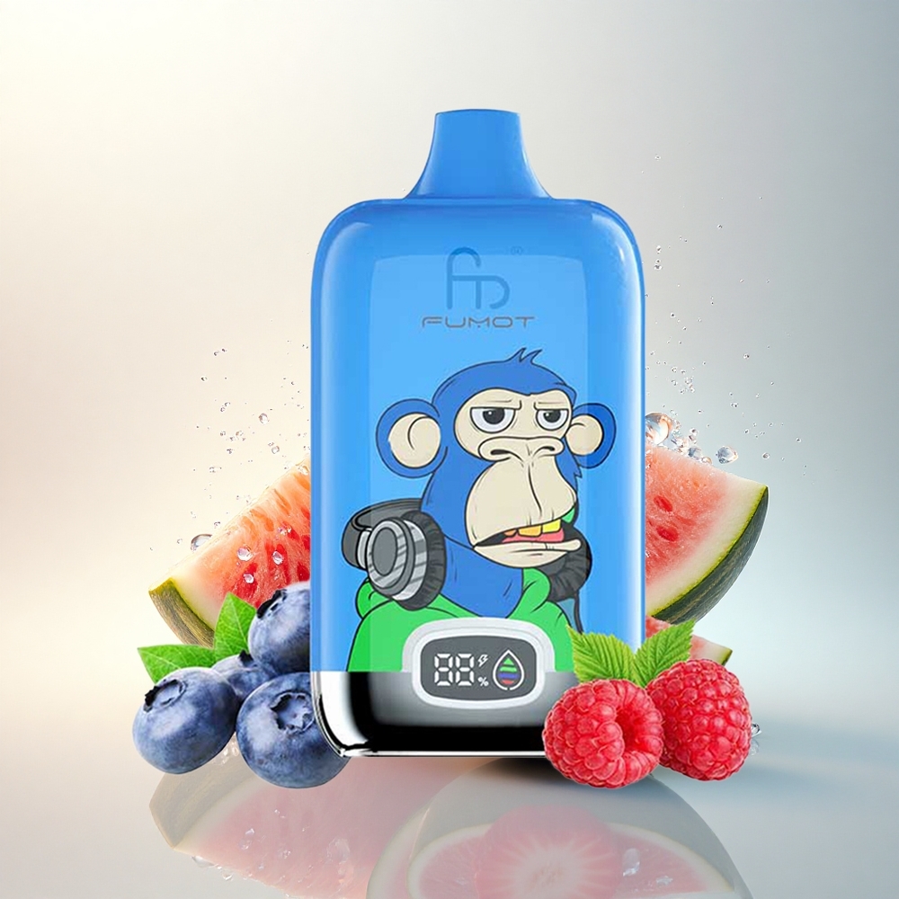 Fumot Tornado Digital Box 12000 Puffs Eper görögdinnye Mesh tekercs 20ml