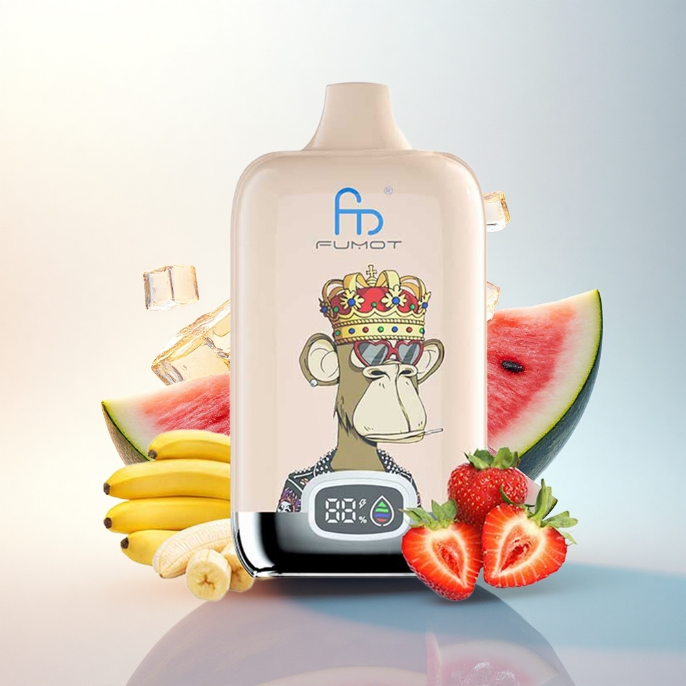 Fumot Tornado Digital Box 12000 Puffs Görögdinnye Jég Mesh Tekercs 20ml