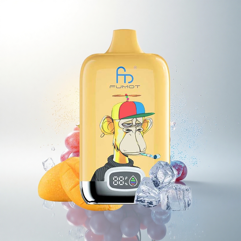 Fumot Tornado Digital Box 12000 Puffs Szőlő Jég Mesh Tekercs