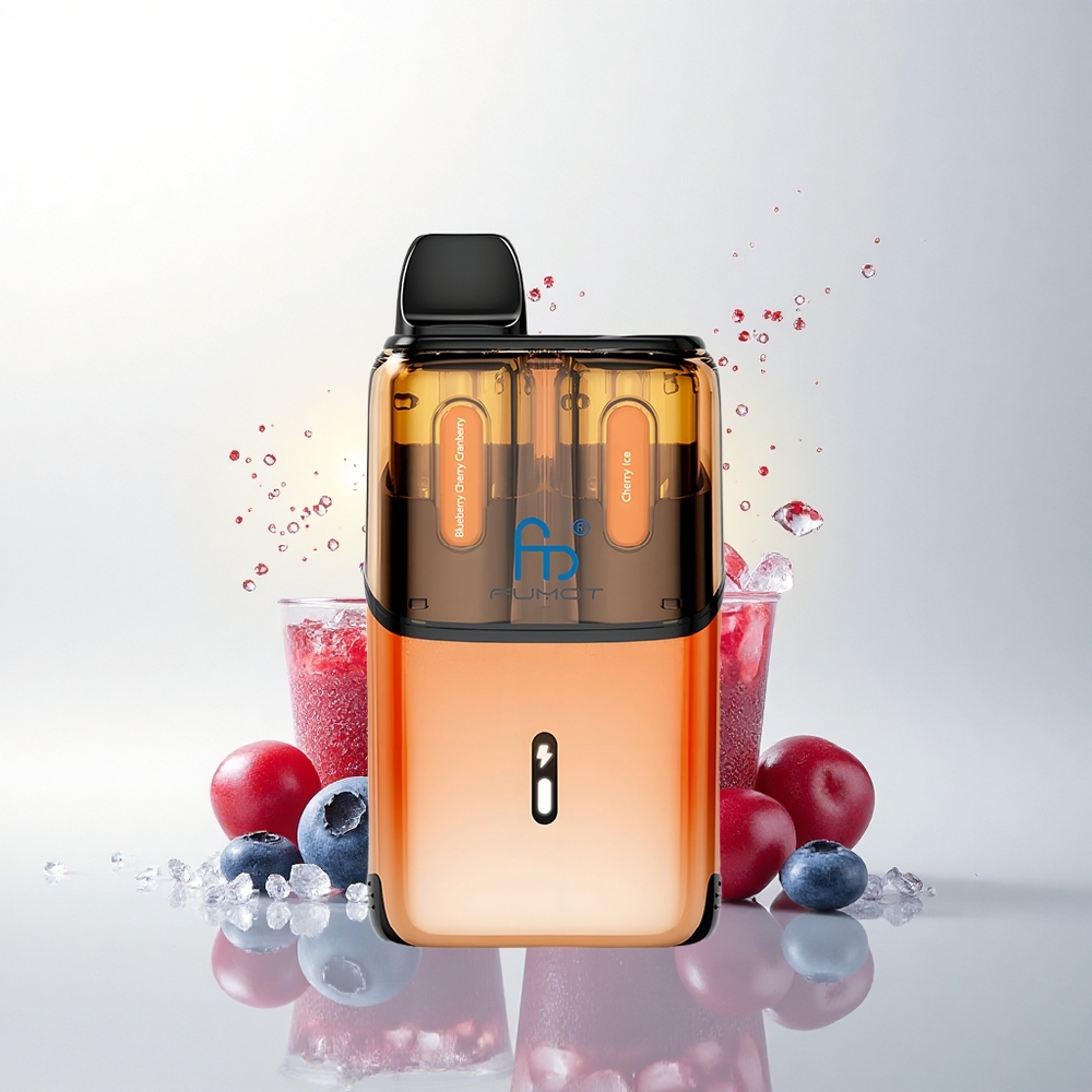 Fumot Ultra T32000 Puffs Borostyán Jégreszelés - Cseresznye Jég (800mAh, 24ml, Type-C)