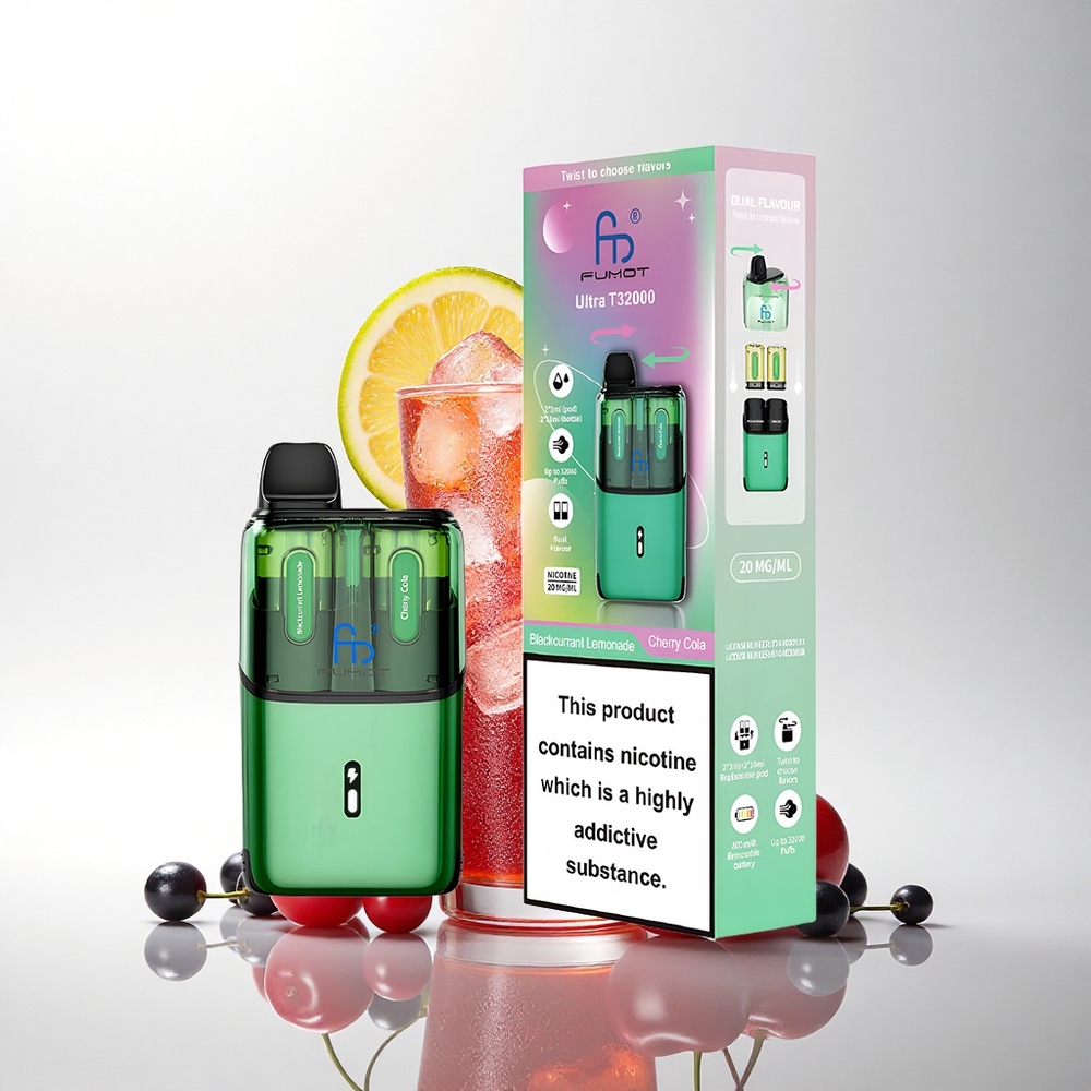 Fumot Ultra T32000 Puffs Feketeribizlimonádé - Cseresznyeskóla Mesh Tekercs Gyorstöltés