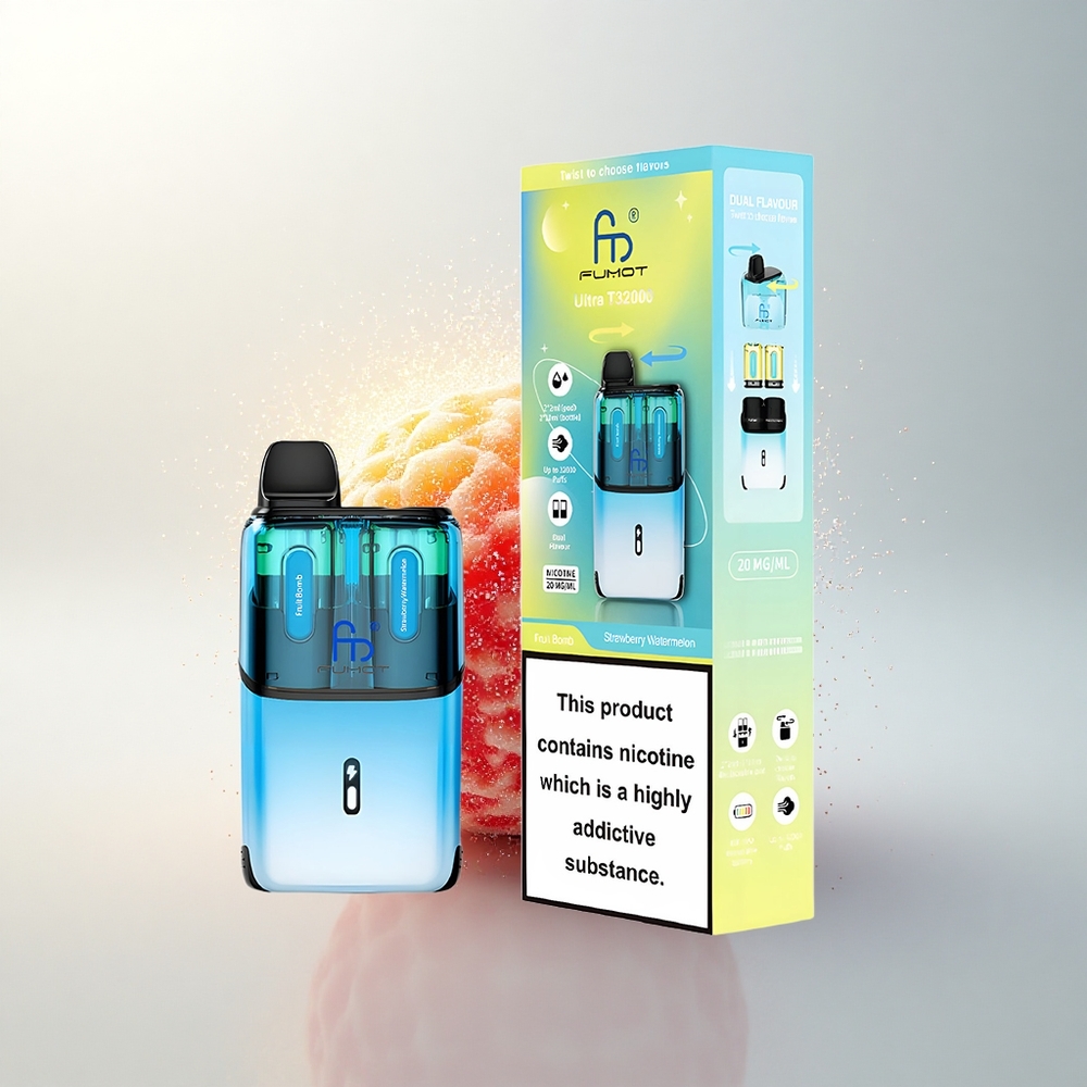 Fumot Ultra T32000 Puffs Gyümölcs Bomba - Eper Dinnye 800mAh Típus-C Mesh