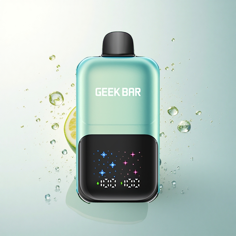 GEEK BAR 2GO 20ml 50000 Puffs Hűvös Mentás Jég Interaktív Képernyős Dupla Tartály
