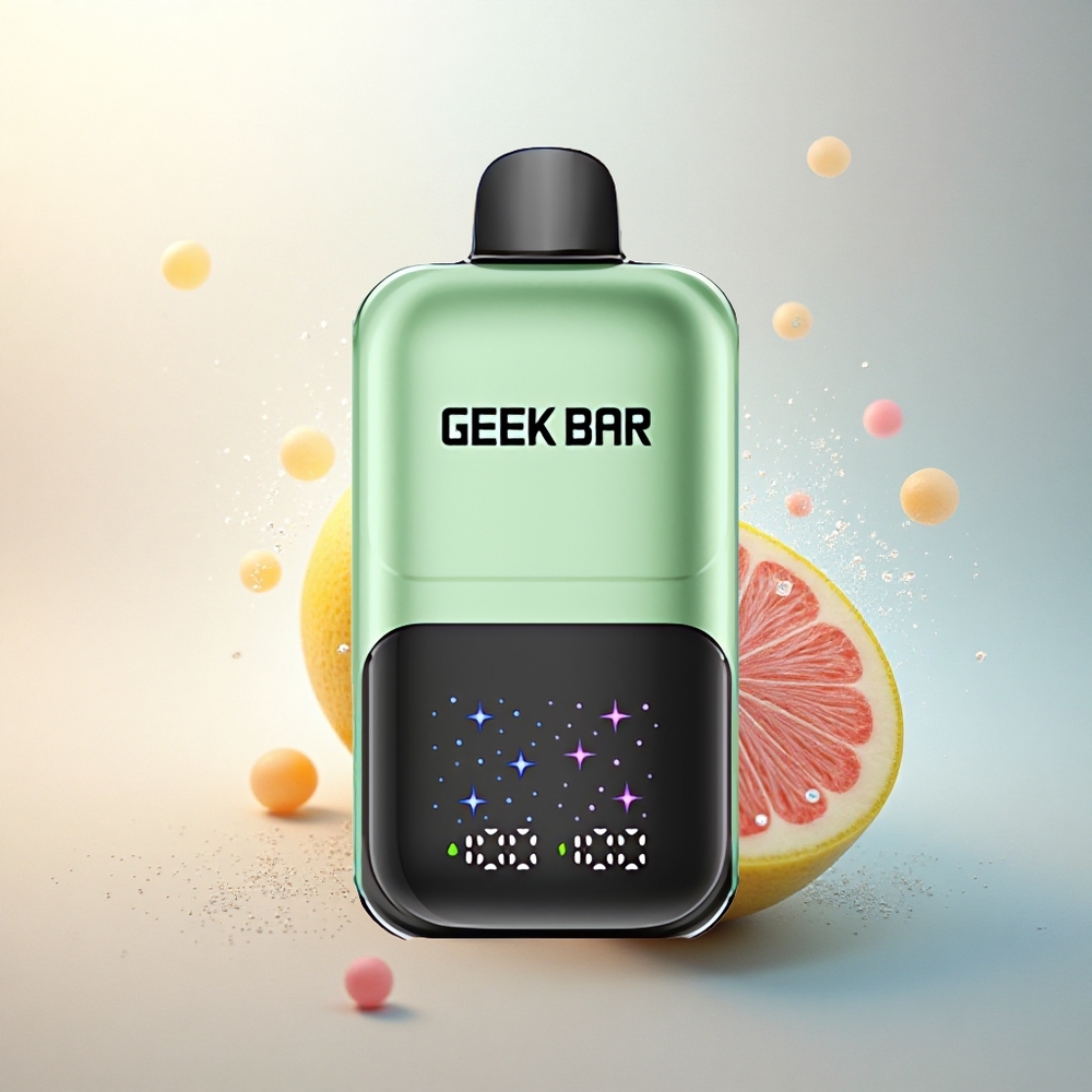 GEEK BAR 2GO 20ml 50000 Puffs Savanyú Cukorka és Savanyú Gyümölcs - Nagy Kijelző, Állítható Ízek/Hűvösség, Dupla Tartály