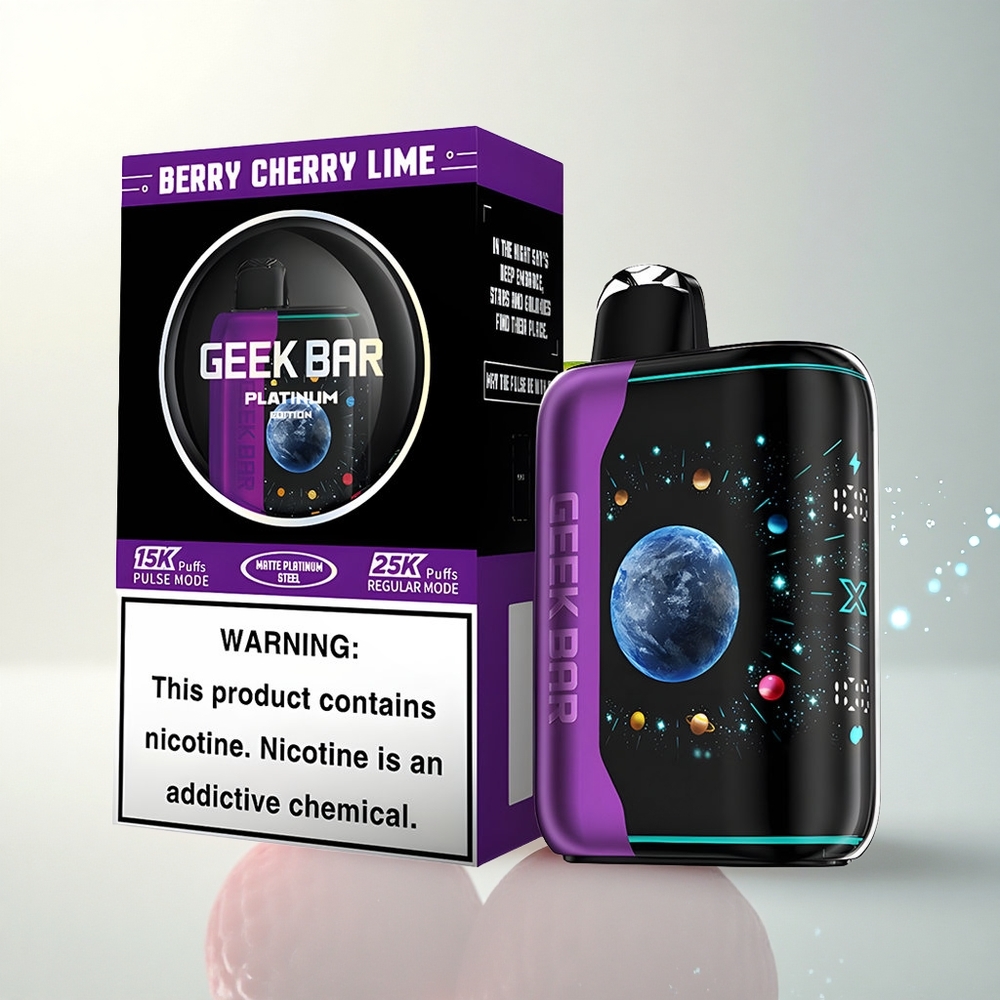 GEEK BAR Platinum Edition 25000 Puffs Bogyós Cseresznye Málna Kettős Háló Gyorstöltés