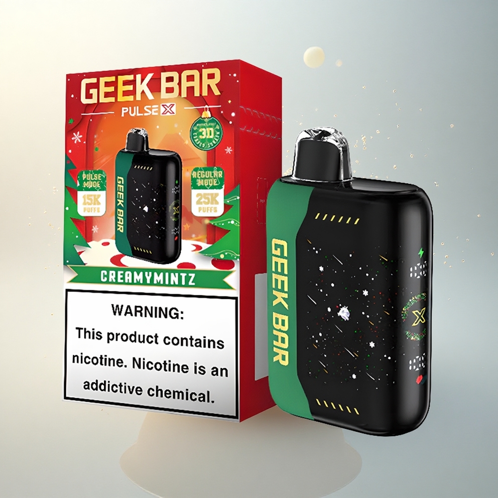 GEEK BAR Pulse X 25000 Puffs Karácsonyi Kiadás - 18mL Előre Töltött és Kettős Hálós Tekercs