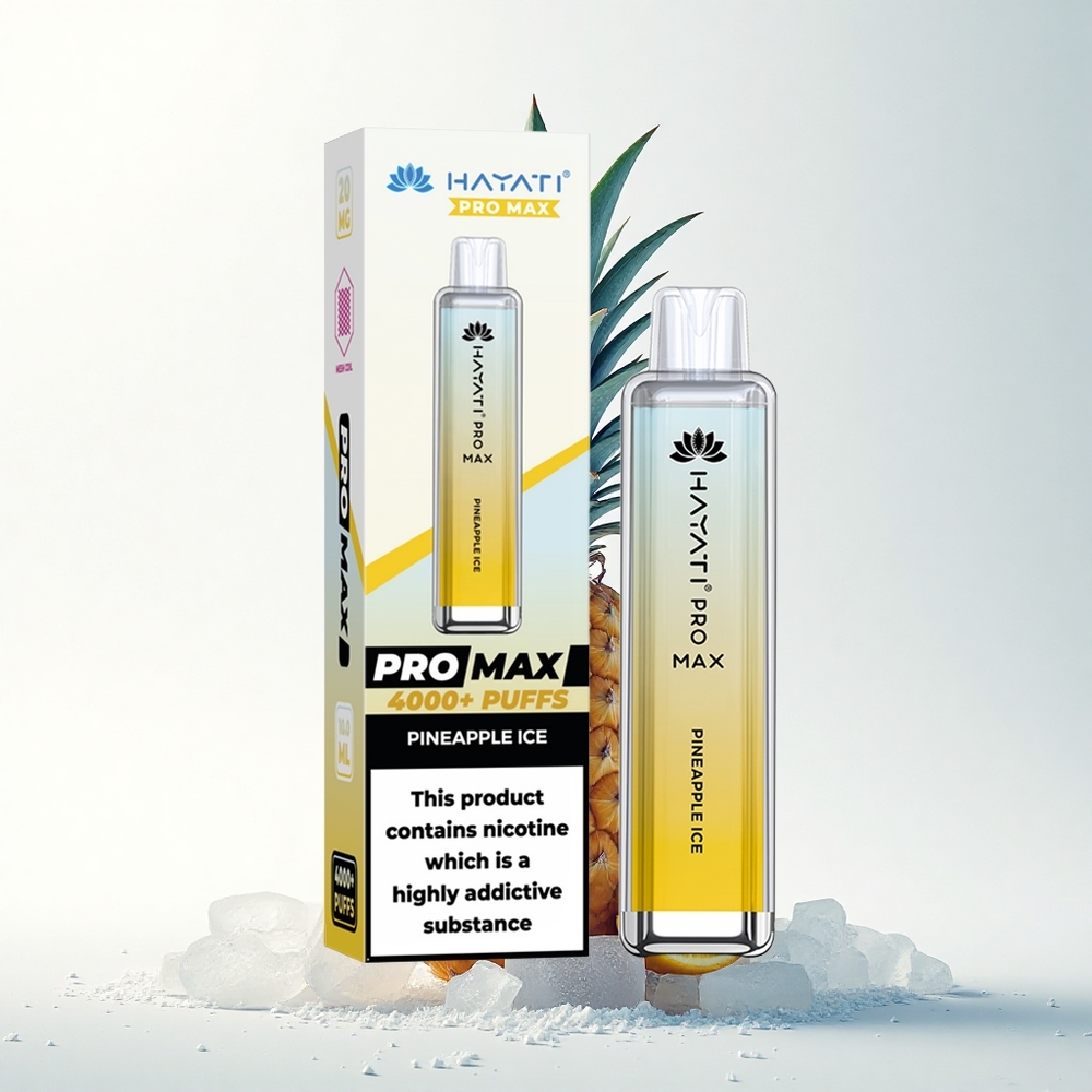 Hayati Pro Max 4000 Puffs Ananász Jég 1400mAh Kettős Mesh