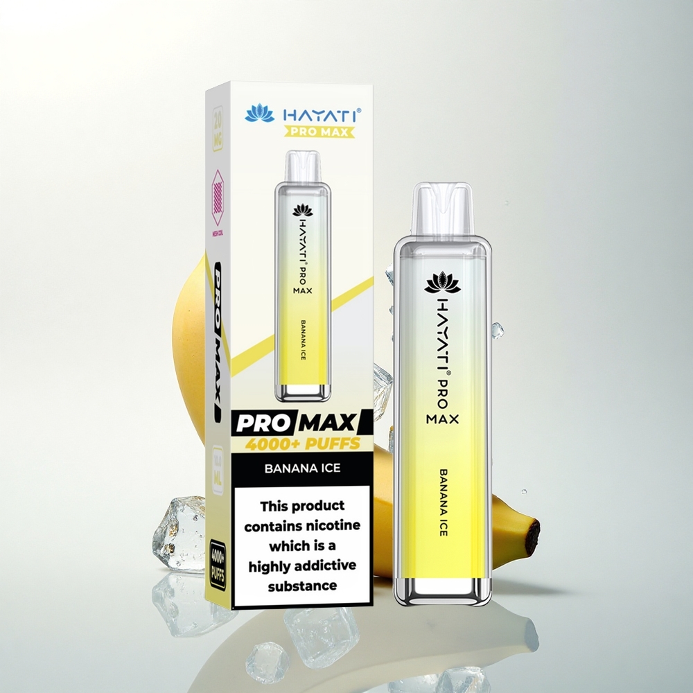 Hayati Pro Max 4000 Puffs Bananfény Dual Mesh Töltés