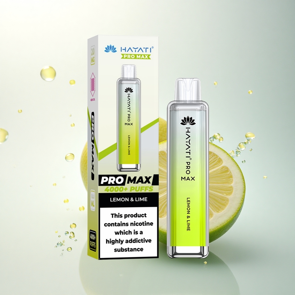 Hayati Pro Max 4000 Puffs Citrom és Mézga Kettős 1.1 Ohm Hálós