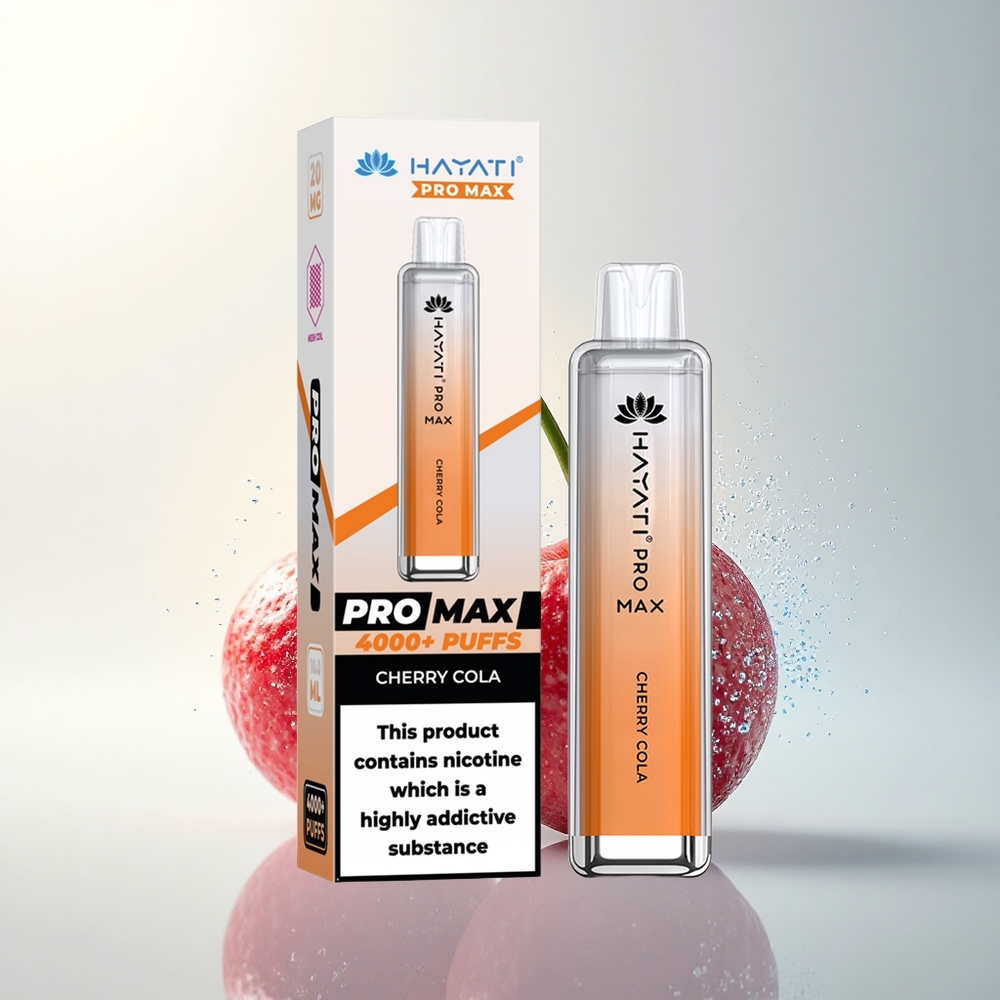 Hayati Pro Max 4000 Puffs Cseresznyés Kóla Dupla Mesh Tekercs