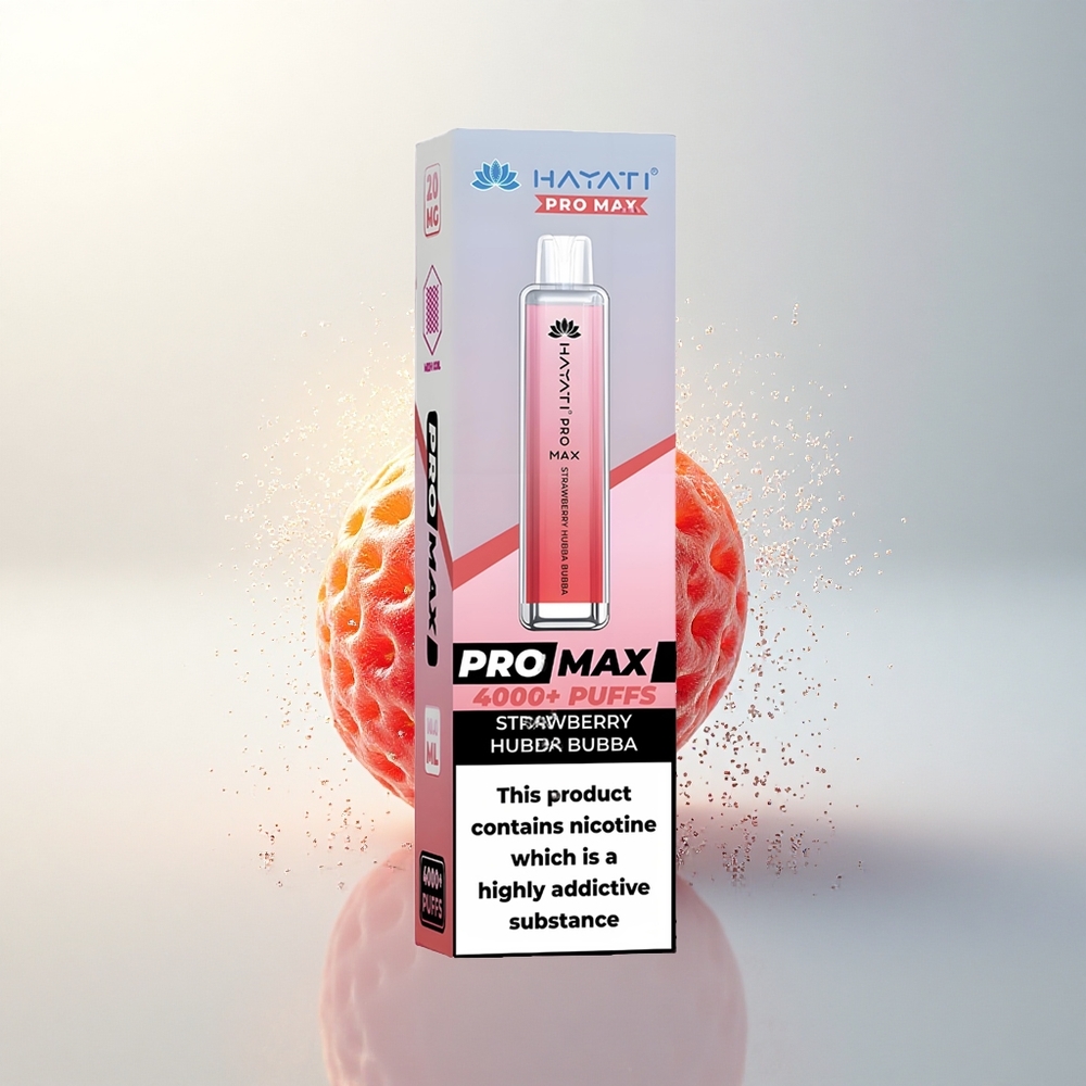Hayati Pro Max 4000 Puffs Eper Dual Mesh Akkumulátoros Kristály