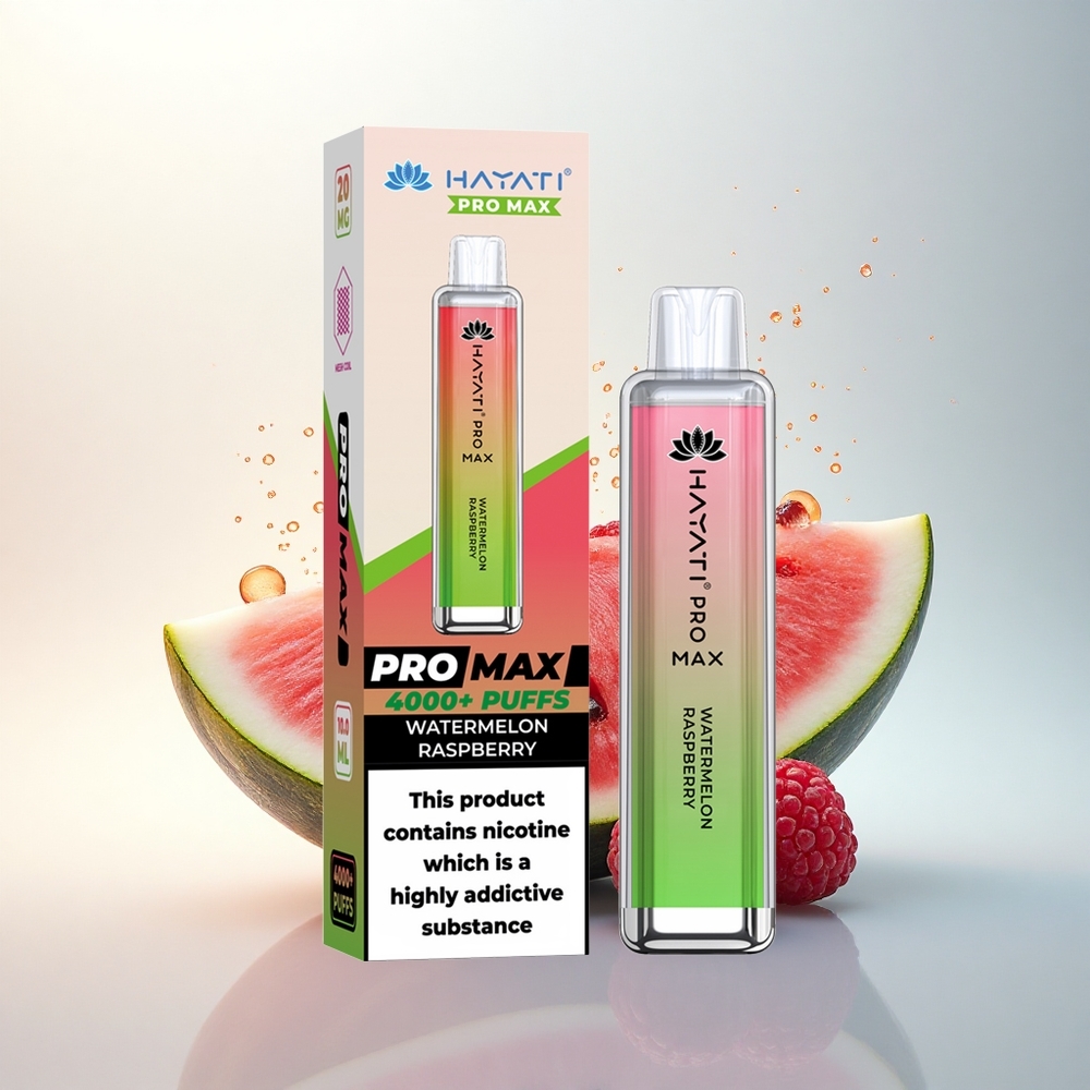 Hayati Pro Max 4000 Puffs Görögdinnye Málna Dupla Mesh