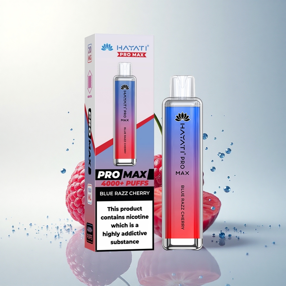 Hayati Pro Max 4000 Puffs Kék Málna Cseresznye 2ml Duplahálós