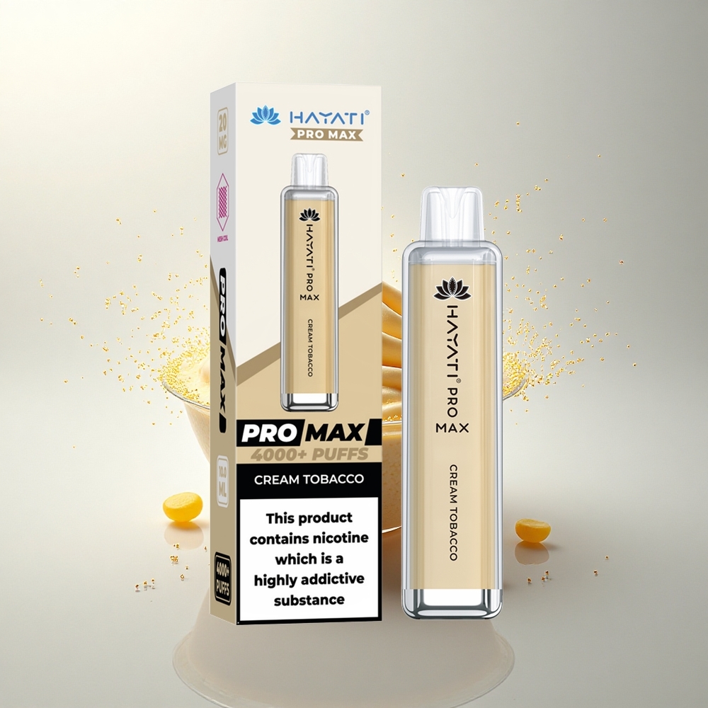 Hayati Pro Max 4000 Puffs Krémes Dohány Dupla Mesh