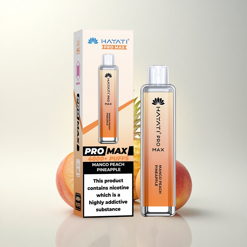 Hayati Pro Max 4000 Puffs Mangó Barack Ananász Dupla 1,1 Ohm Hálótekercs