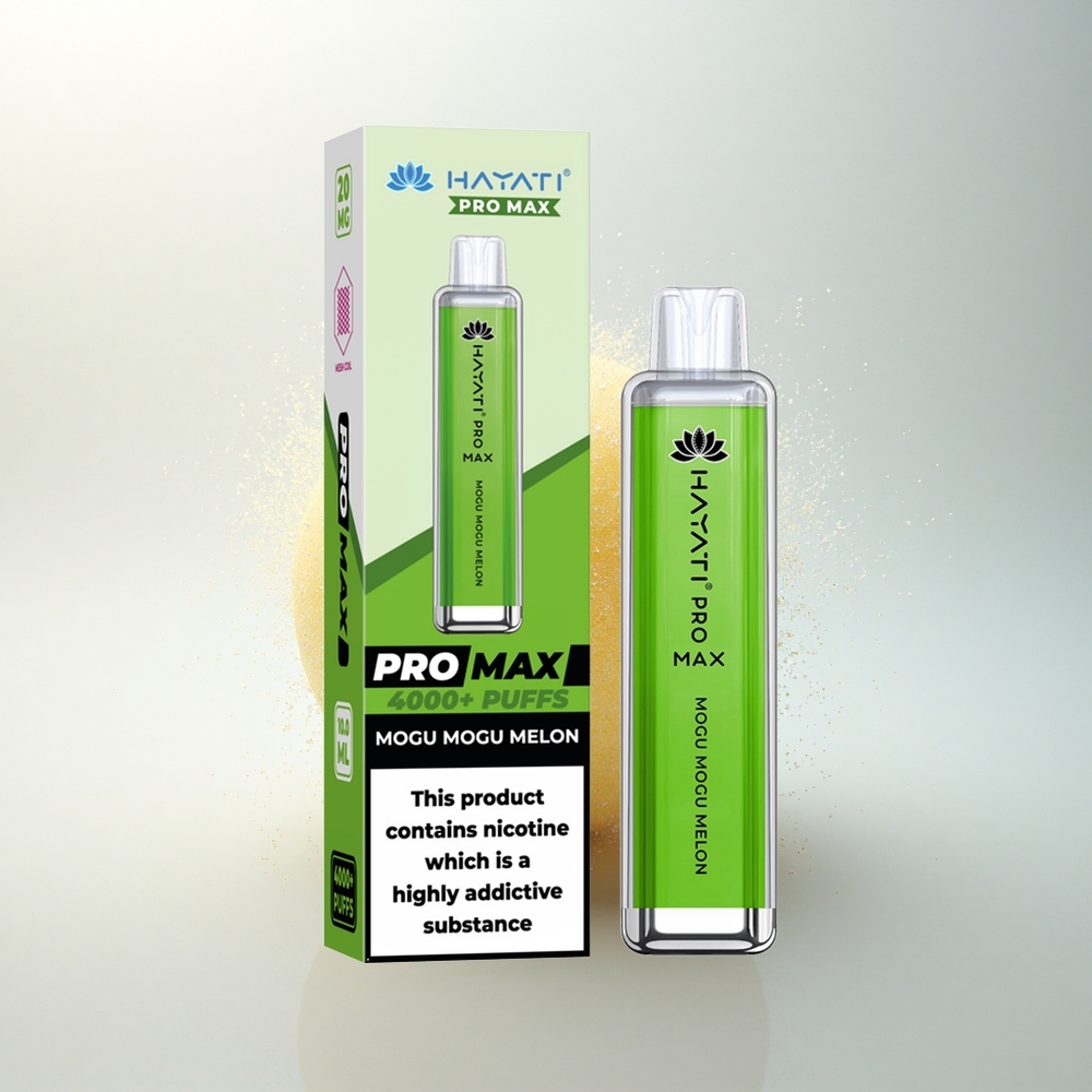 Hayati Pro Max 4000 Puffs Mogu Mogu Dinnye 1400mAh Dual Mesh Coil Kristályos