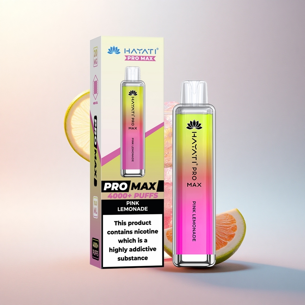 Hayati Pro Max 4000 Puffs Rózsamálna Duális Hálós Tekercses Újratölthető