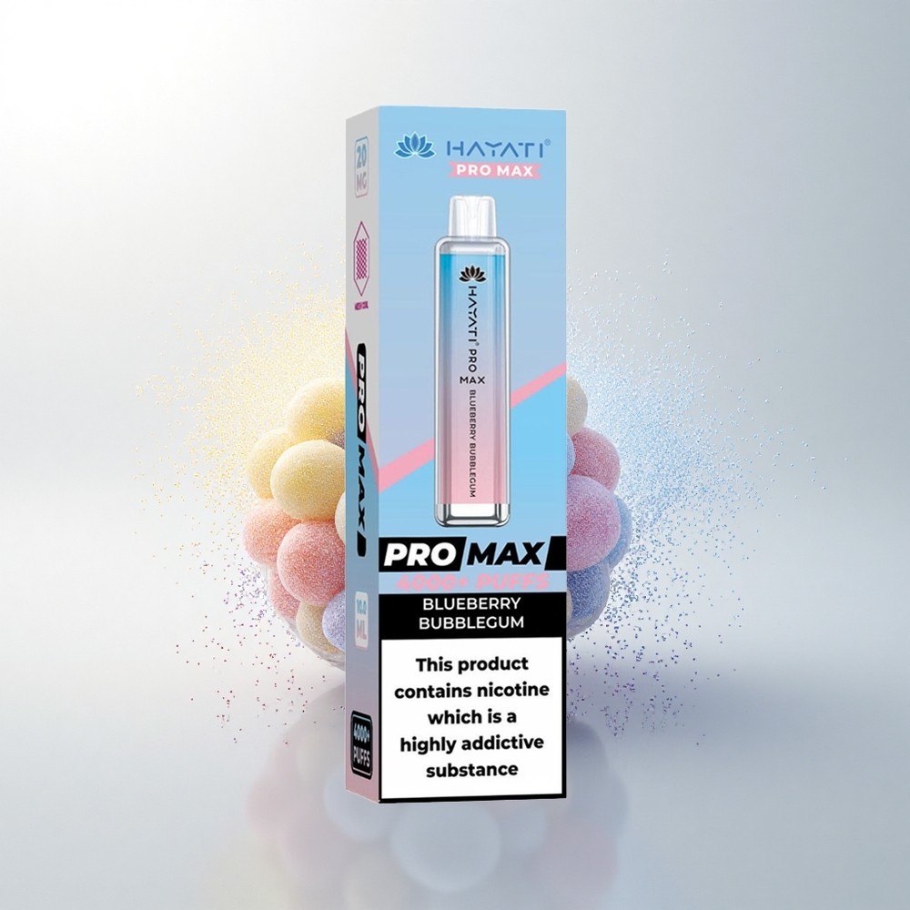 Hayati Pro Max 4000 Puffs Áfonyás Buborékrágó Dual Mesh Kártya