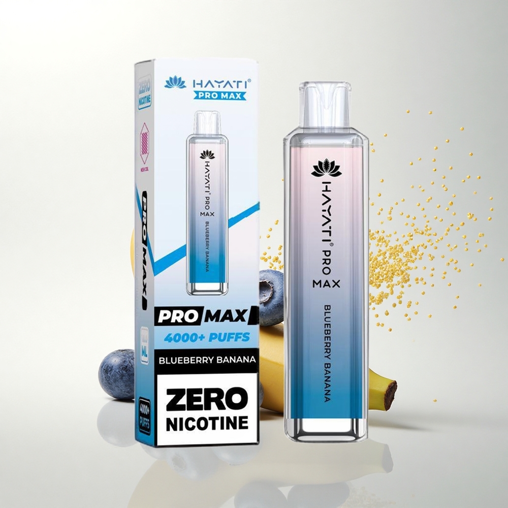 Hayati Pro Max 4000 Puffs Áfonya Banán Dual Mesh Kristály