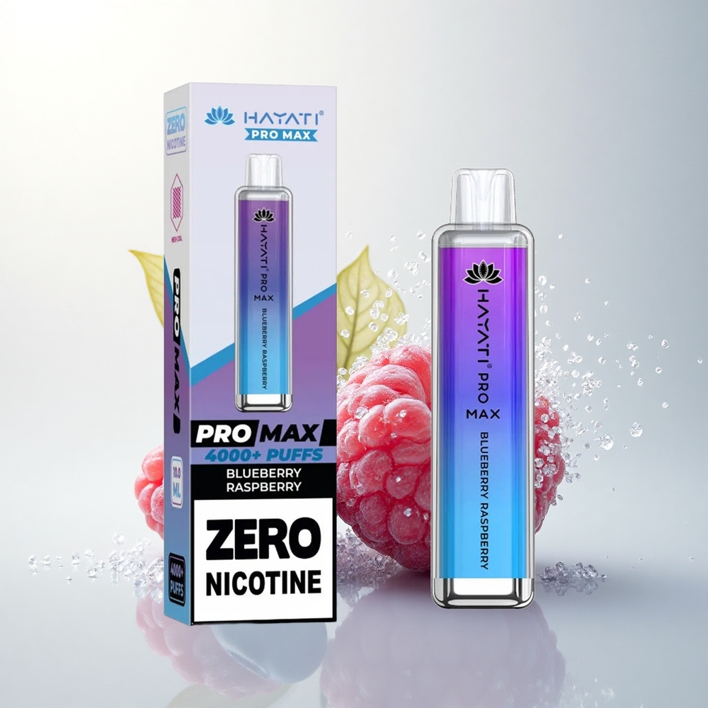 Hayati Pro Max 4000 Puffs Áfonya Málna Dual Coil Rechargeable Crystal
