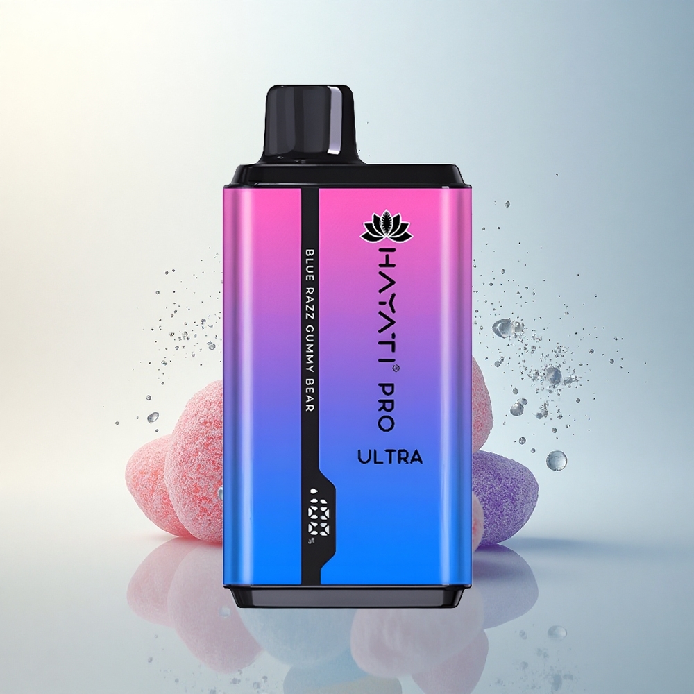 Hayati Pro Ultra 15000 Puffs Kék Málna Gumicukor 850mAh 2%